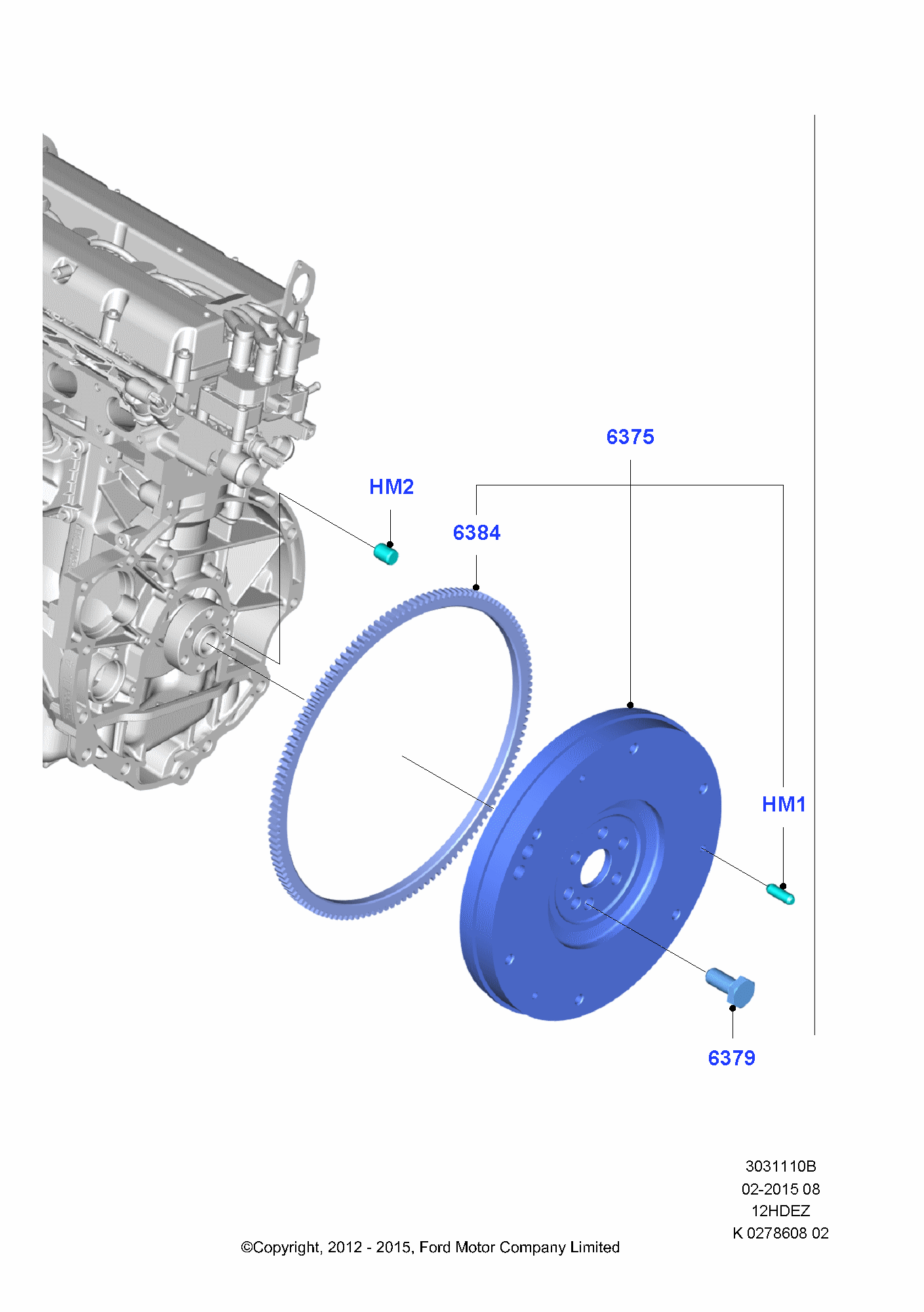 Flywheel FORD Fiesta 2012- (CCN)