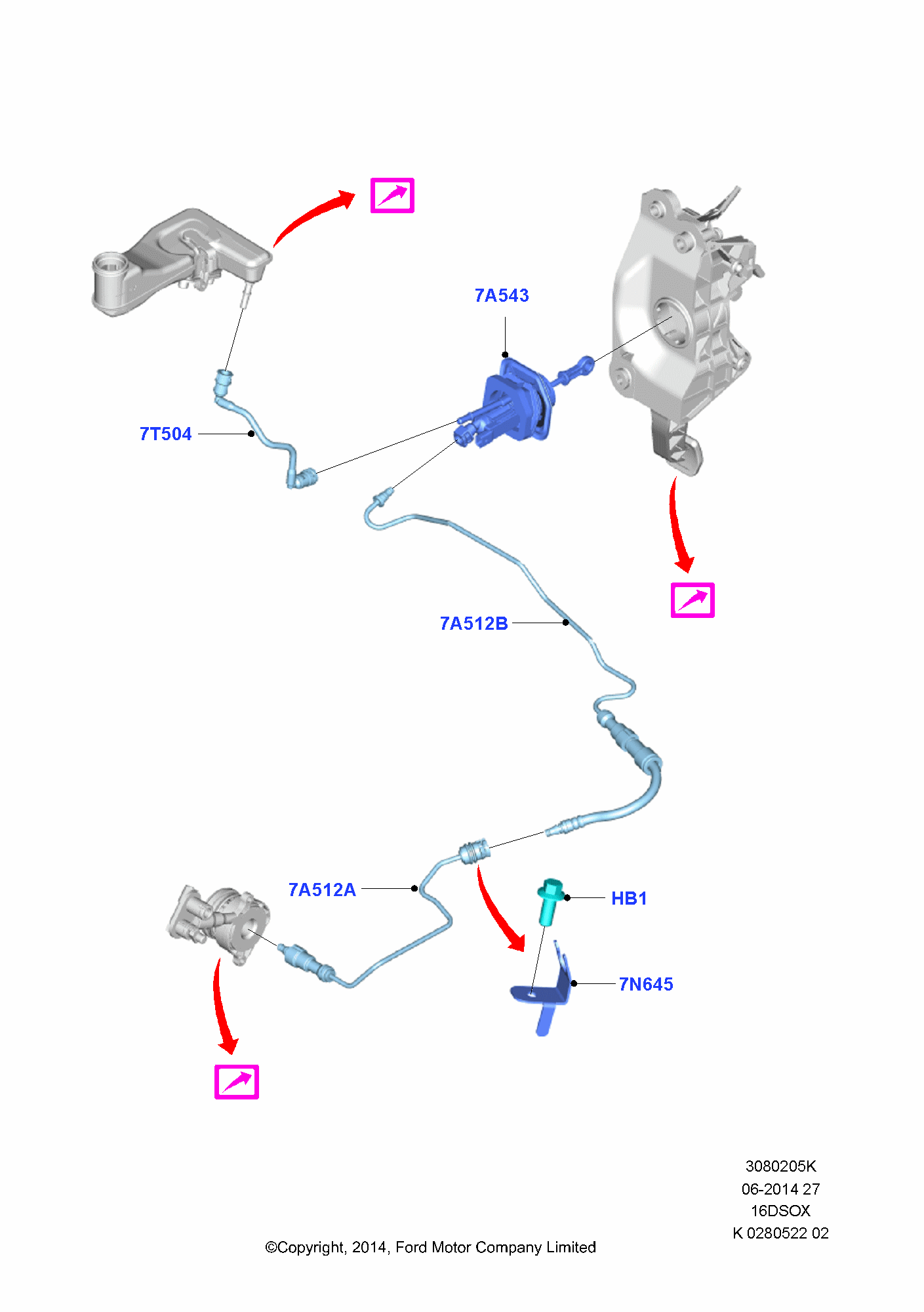 Clutch Master And Slave Cylinders FORD Mondeo 2014 (CNG)