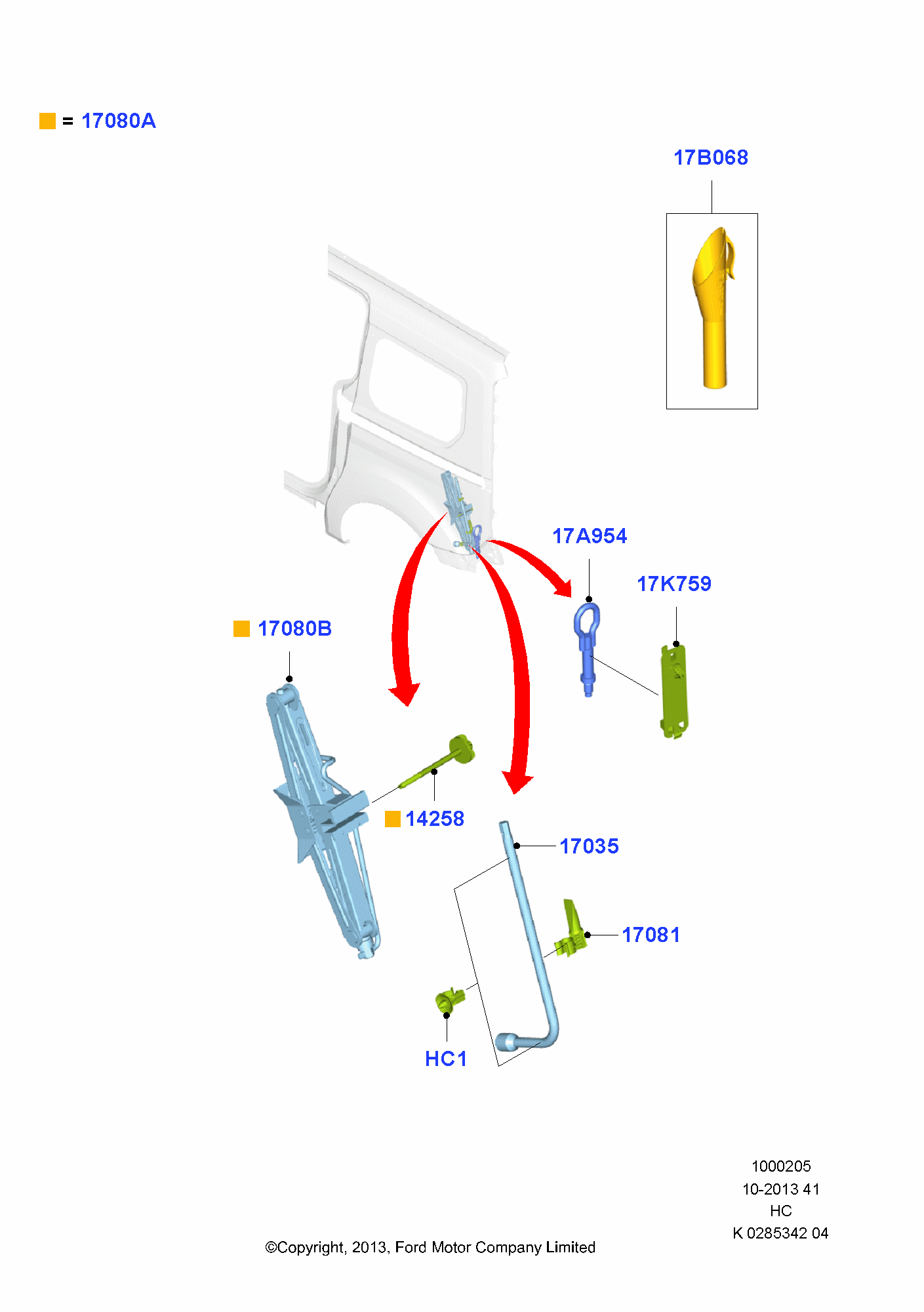 Tools FORD Transit/Tourneo Connect 2013- (CHC)