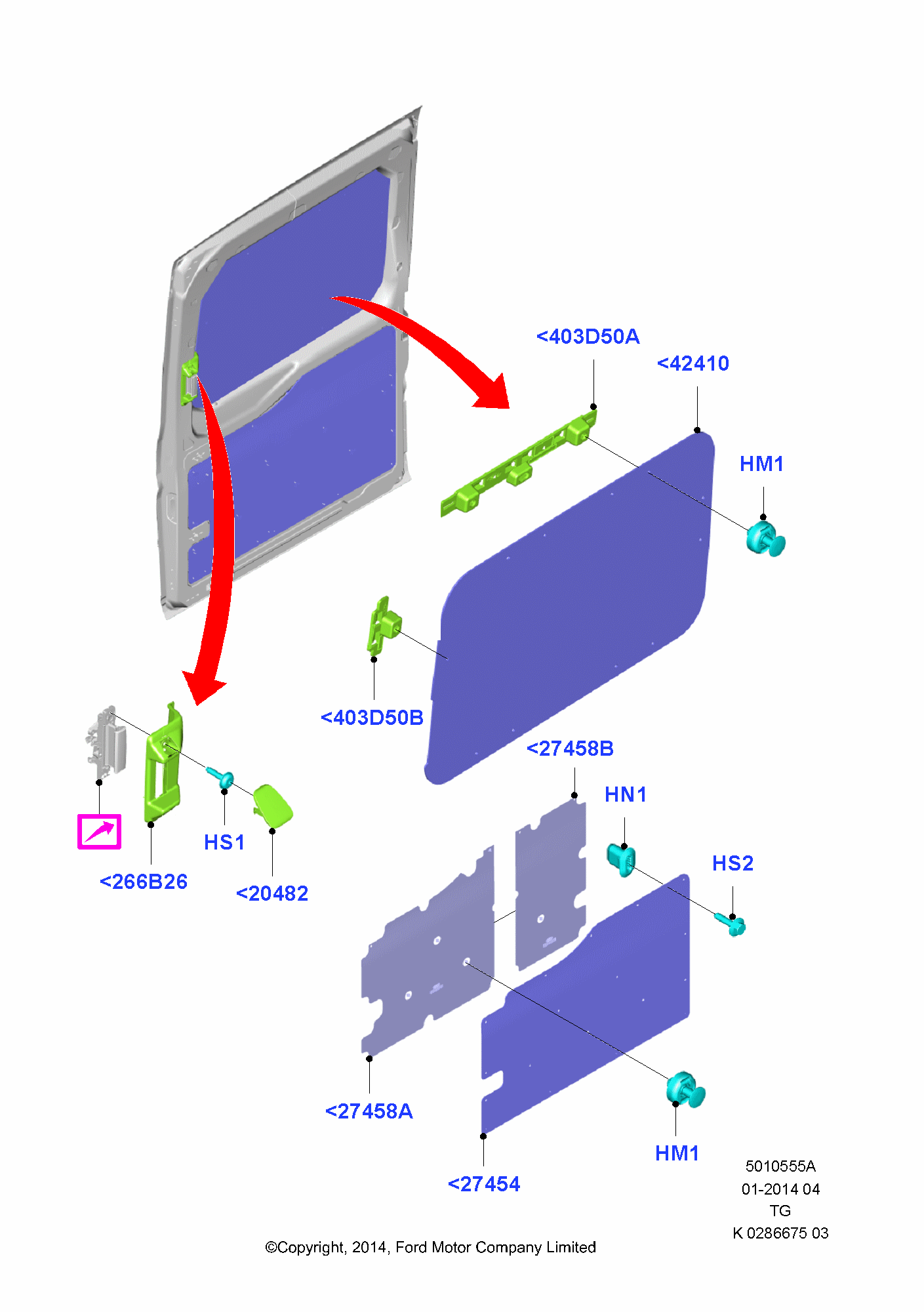 Sliding Door Trim Panels FORD Transit 2014 (TTG)
