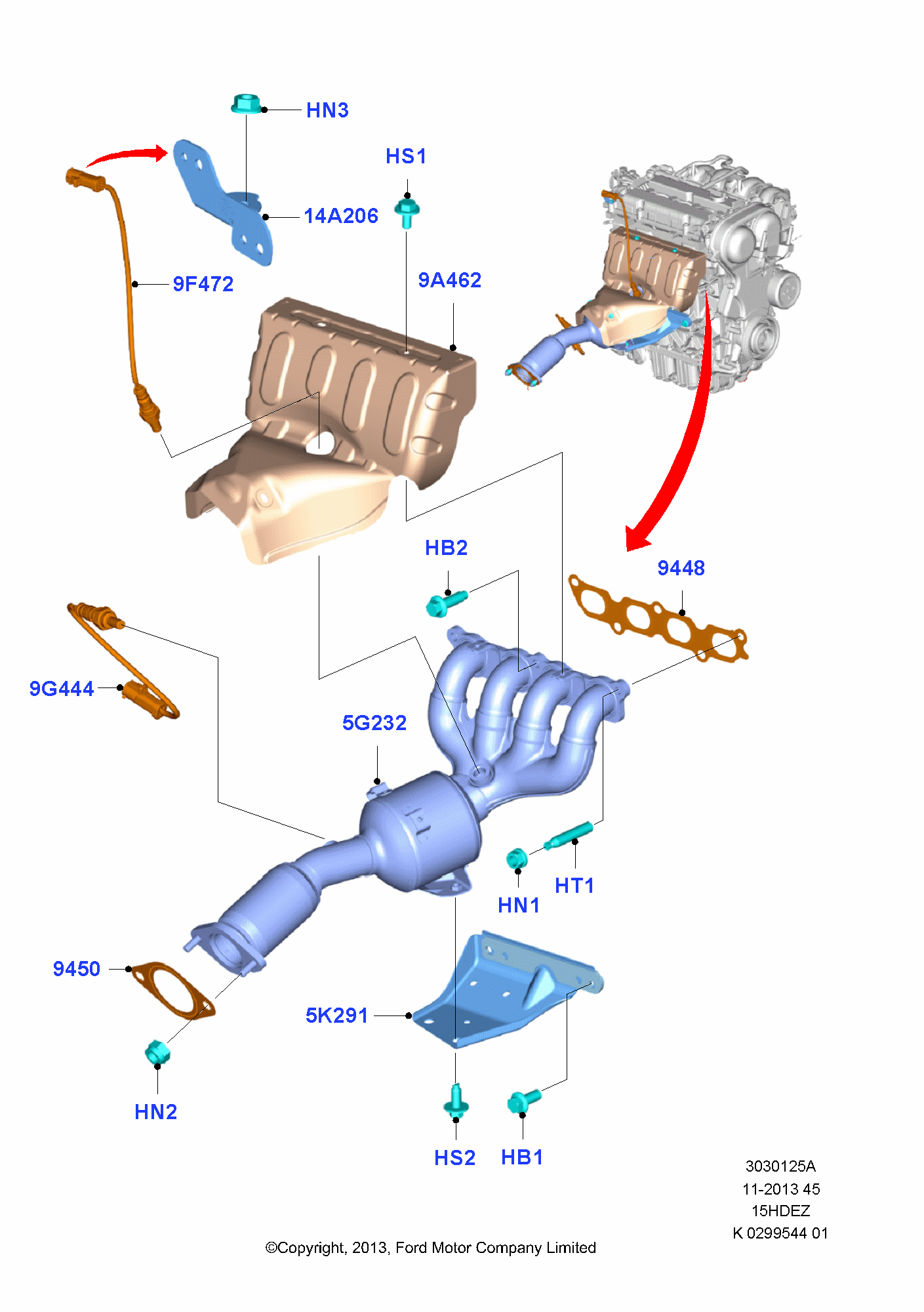 Exhaust Manifold FORD EcoSport 2013 (CBW)