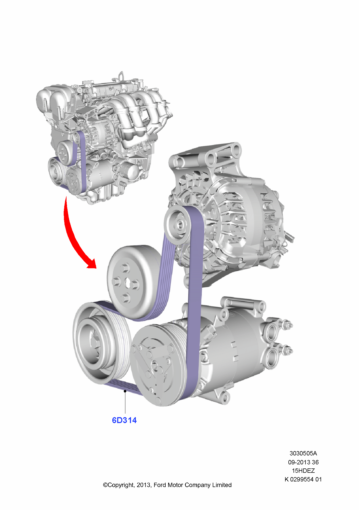 Pulleys And Drive Belts FORD EcoSport 2013 (CBW)