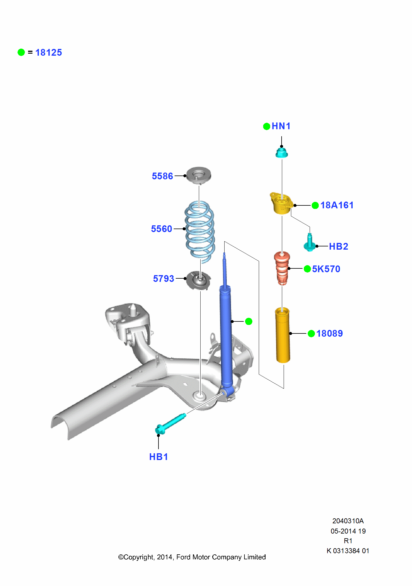 Rear Springs And Shock Absorbers FORD EcoSport 2014 (CR1)
