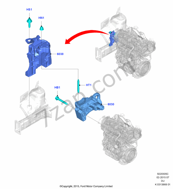 Engine Mounting FORD Figo 2015 / Ka 2016 (CDU)