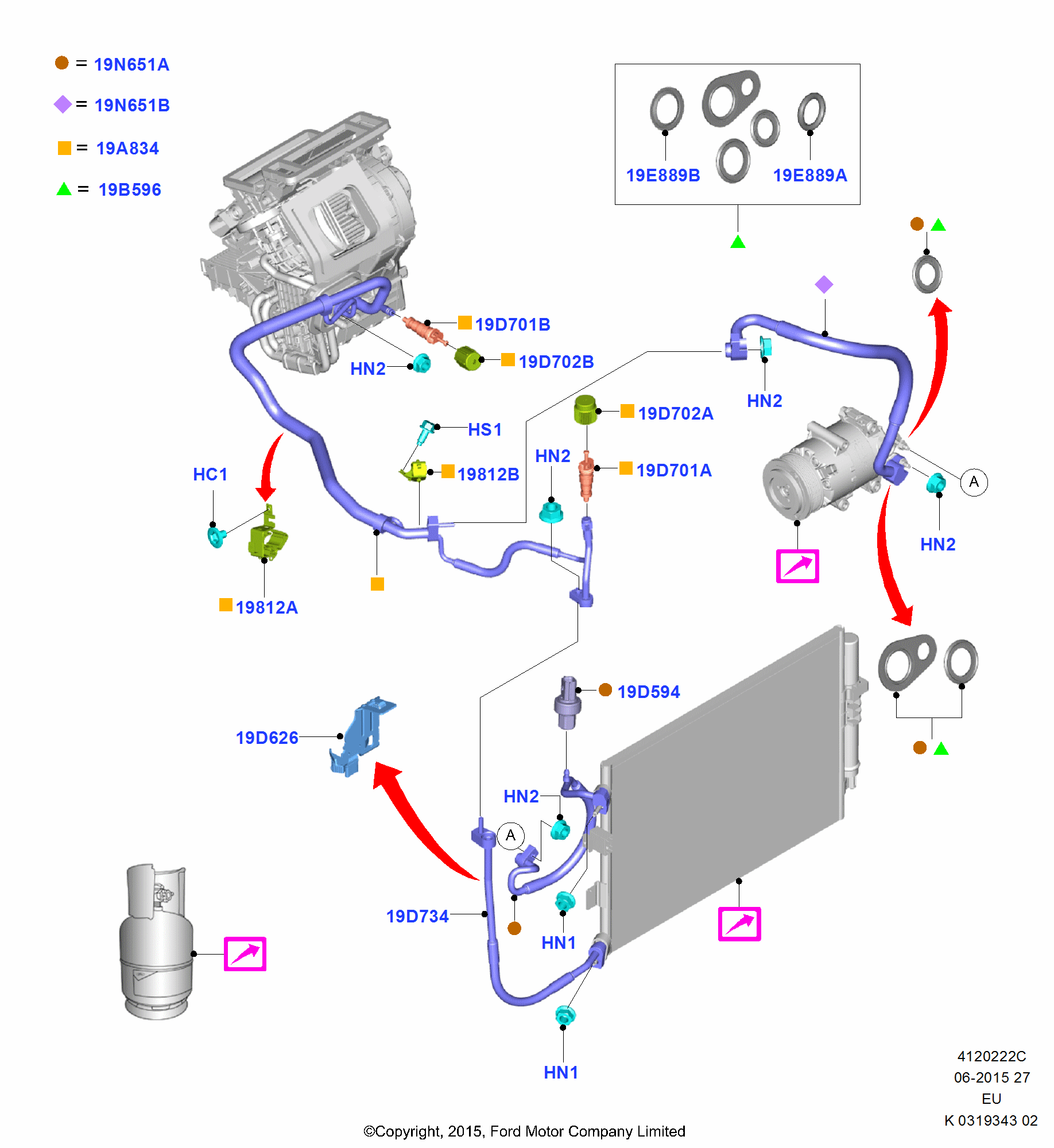 Air Conditioning System FORD CMAX/Grand CMAX 2015 (CEU)