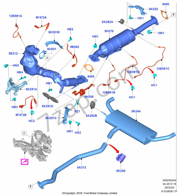 Exhaust System FORD Mondeo 2014 (CNG)