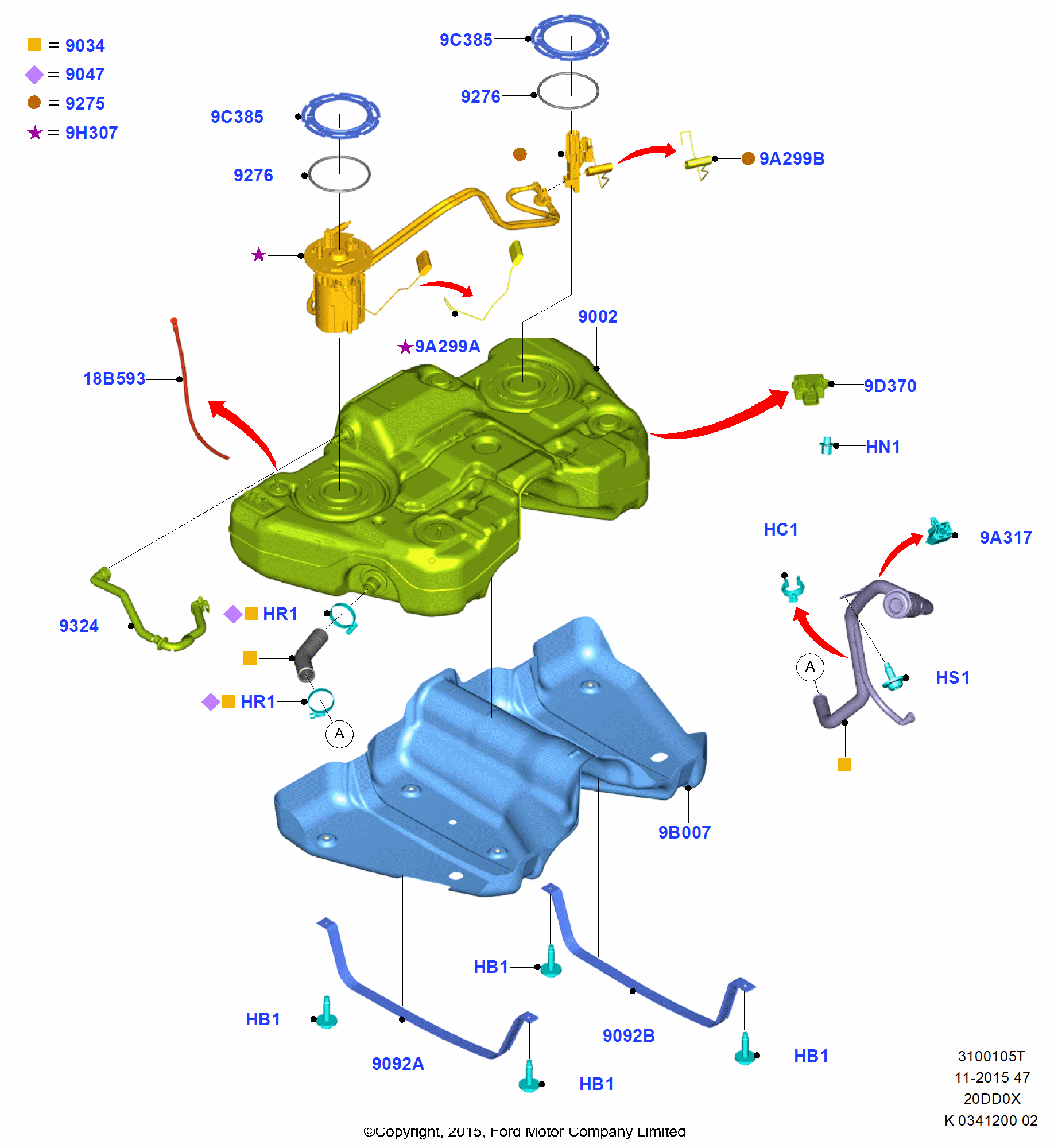 Fuel Tank & Related Parts FORD Mondeo 2014 (CNG)