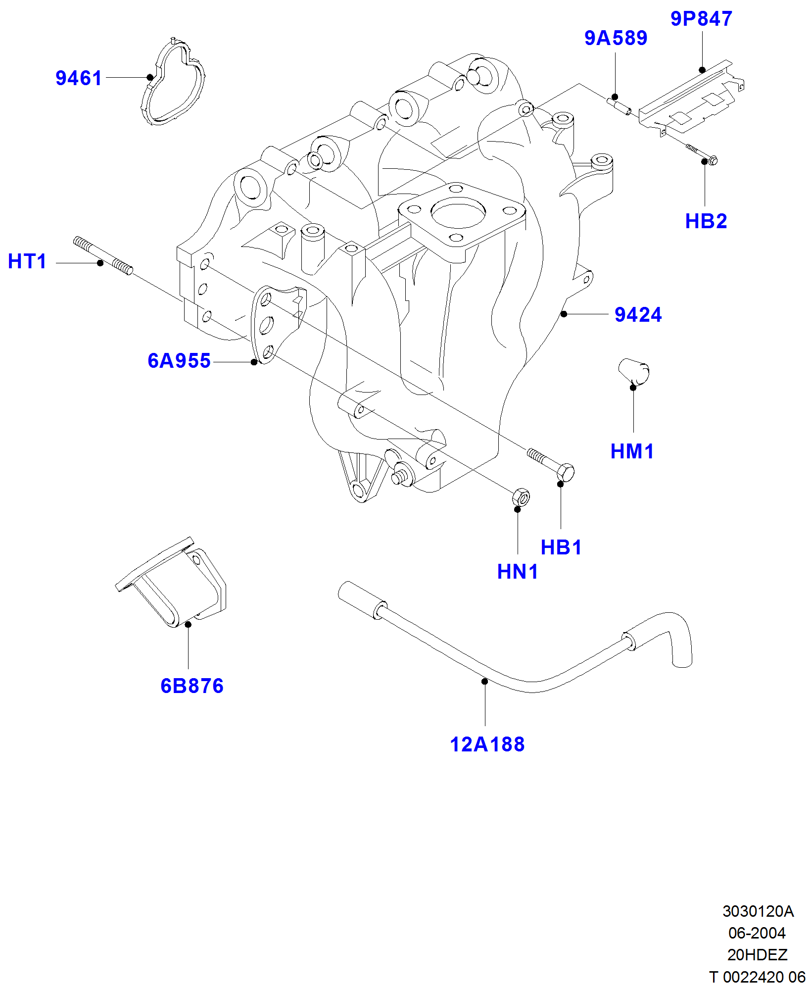 Inlet Manifold FORD Focus 1998-2005 (CAK)