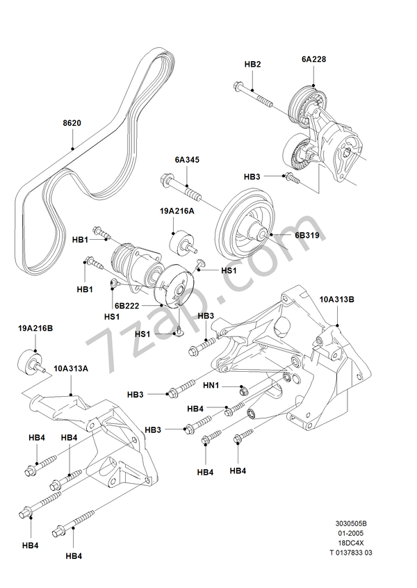 Pulleys And Drive Belts FORD Focus 0408/Focus CMAX 0307 (CAP)
