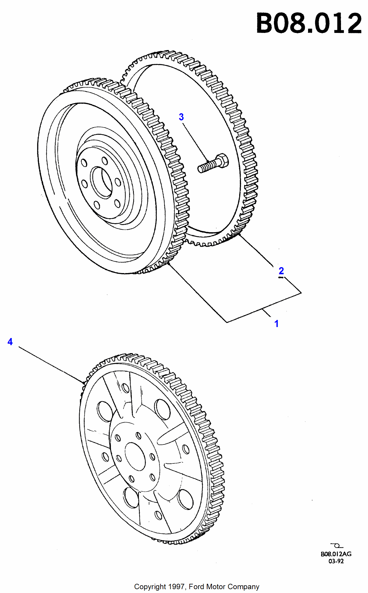 Buy Ford Transit 2nd Generation 1st Facelift Flywheel parts online 1991 ...