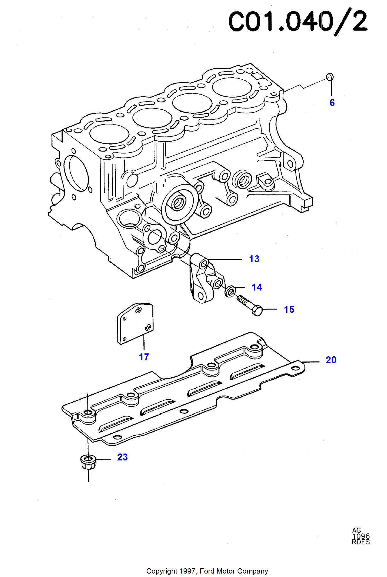 Cylinder Block And Plugs FORD Escort/Orion 1990-1995 (EA)