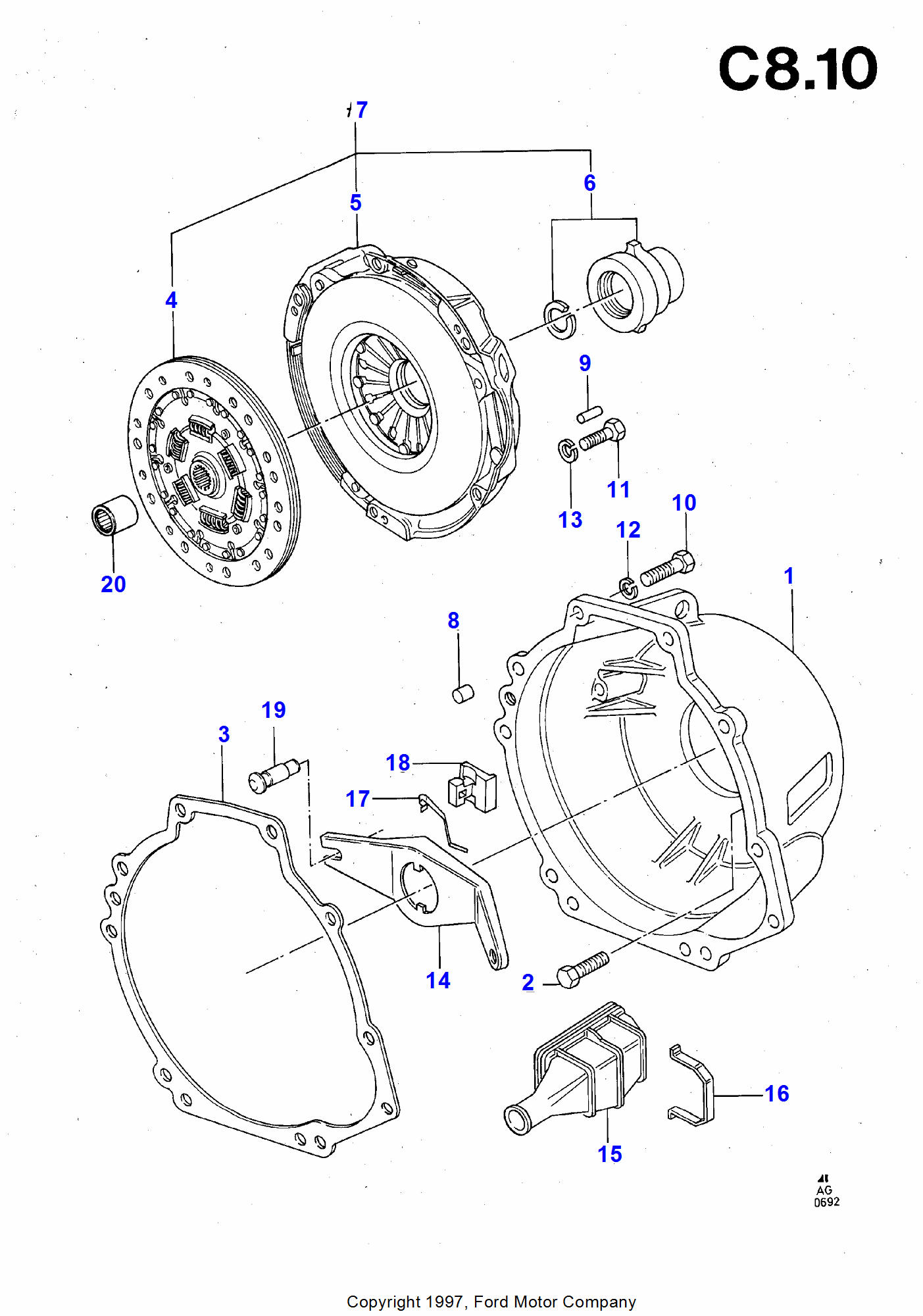 Clutch FORD Sierra 19871993 (DD)