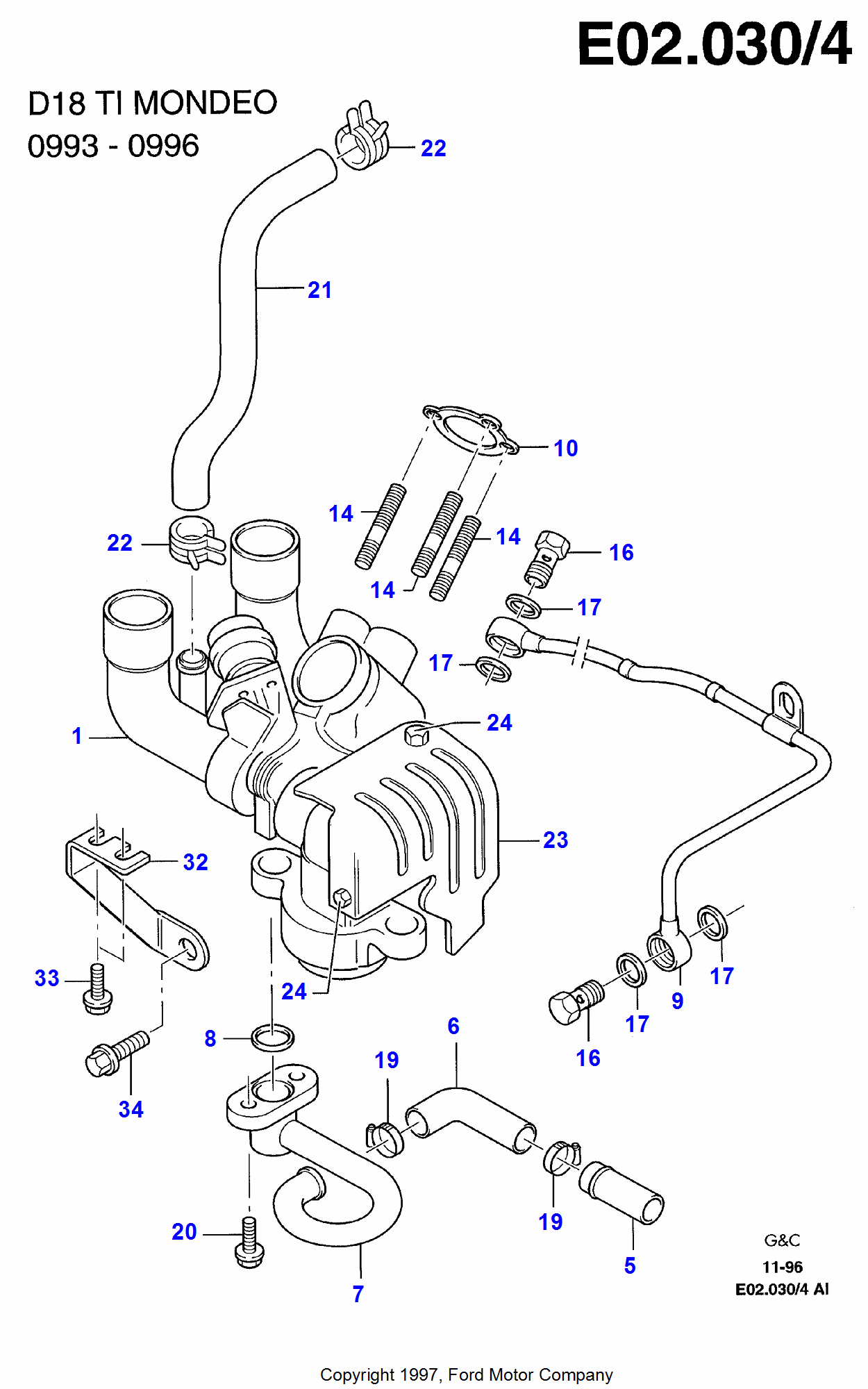 Turbocharger FORD Fiesta 1989-1996 (CX)