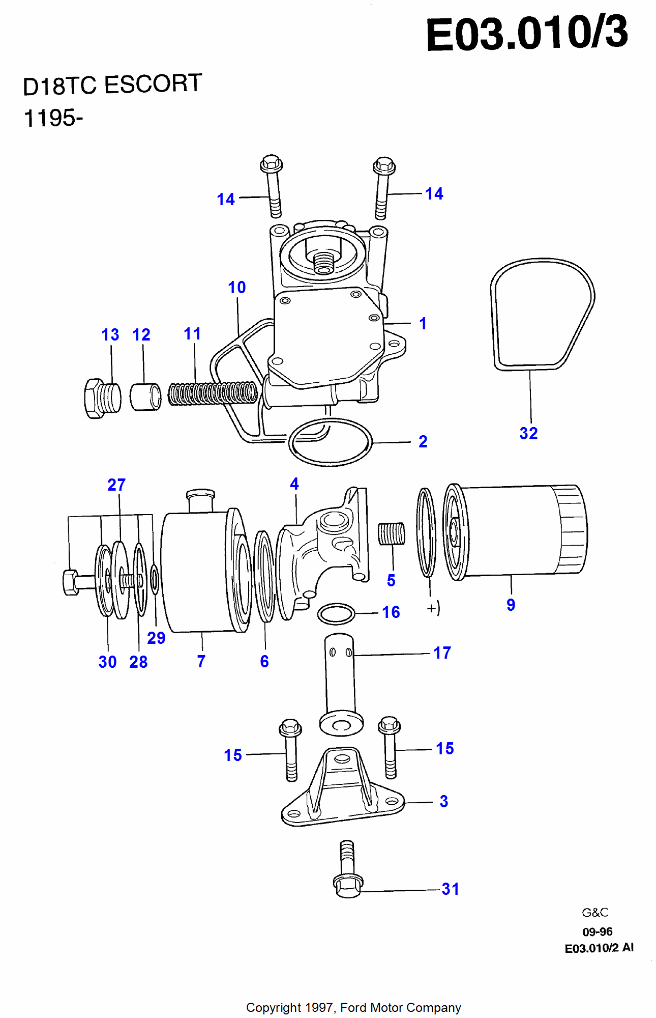 Oil Pan/Oil Pump/Oil Filter/Cooler FORD Fiesta 19952002 (DX)