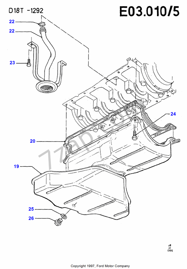 Oil Pan/Oil Pump/Oil Filter/Cooler FORD Fiesta 19952002 (DX)