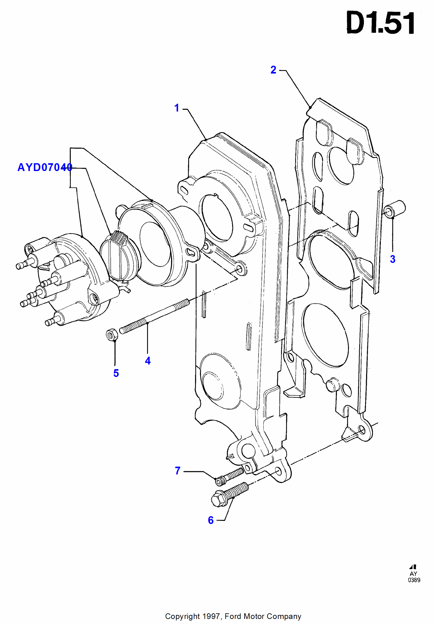 Timing Gear Covers FORD Sierra 19871993 (DD)