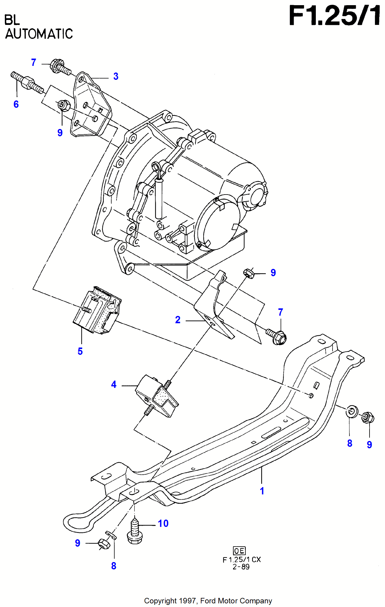 Engine And Transmission Suspension สำหรับ Ford Fiesta Fiesta 1989-1996               (CX)