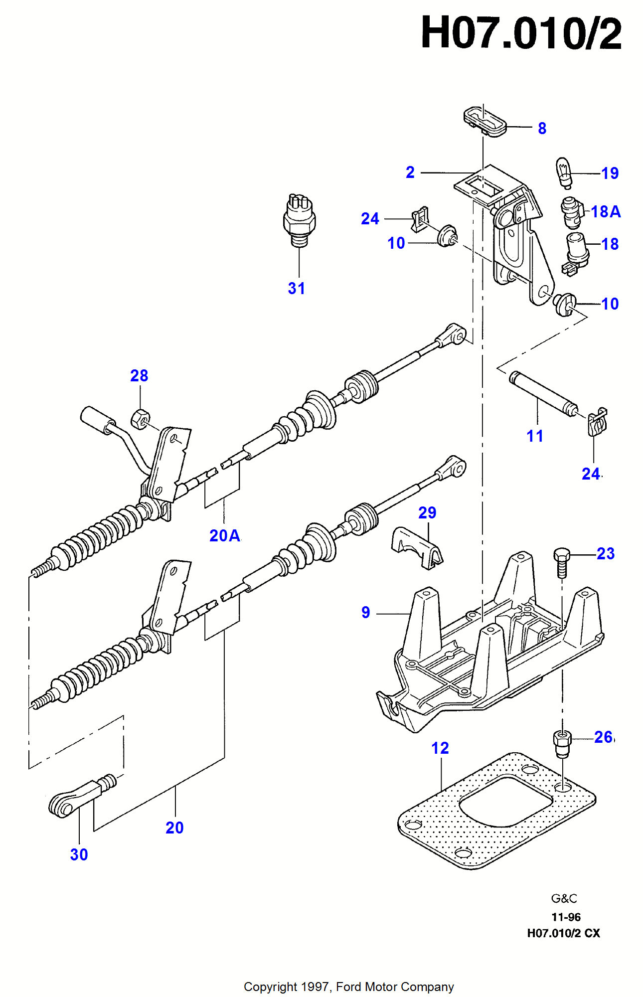 Gear ChangeAutomatic Transmission FORD Fiesta 19891996 (CX)