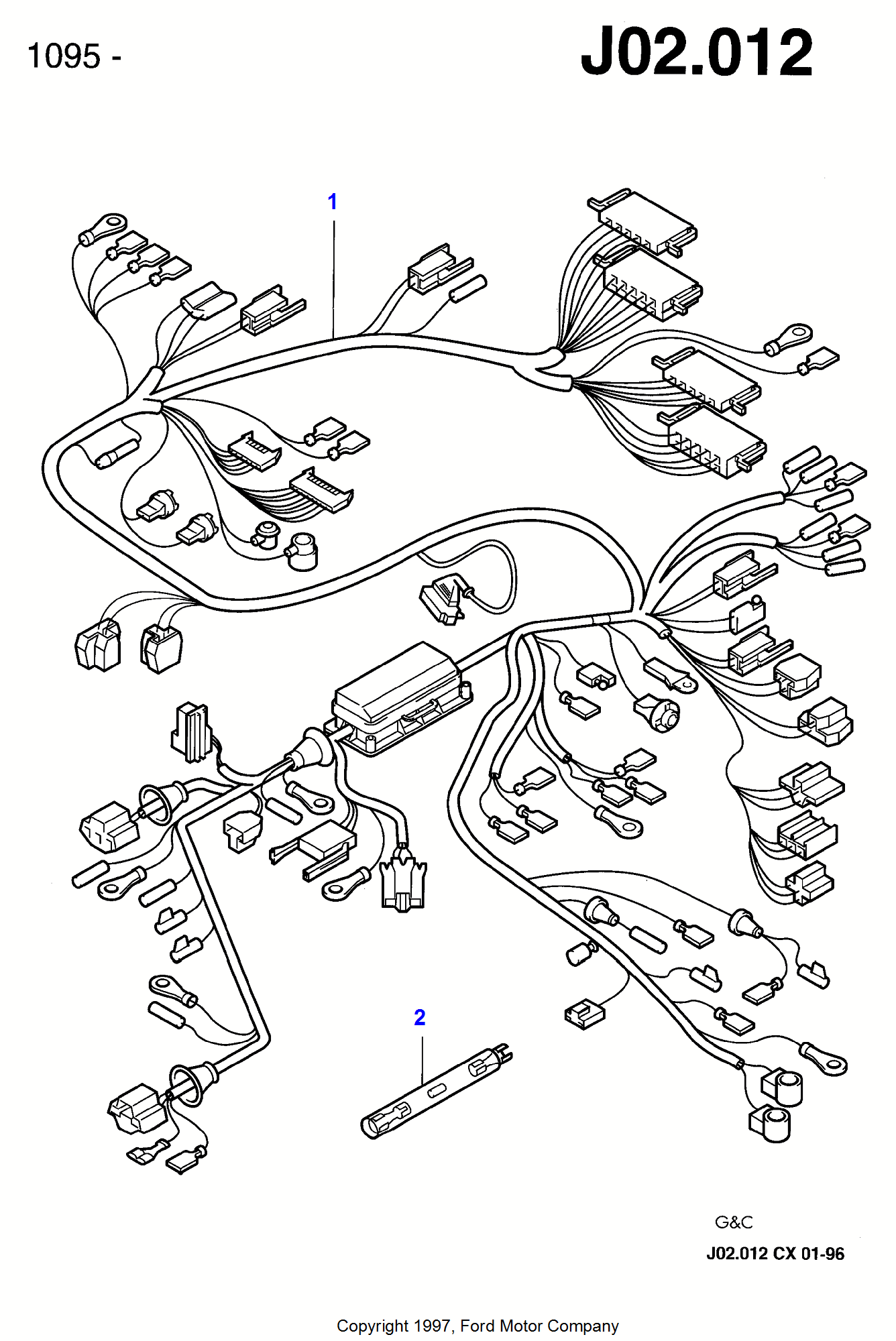 Main Wiring for Ford Fiesta Fiesta 1989-1996               (CX)