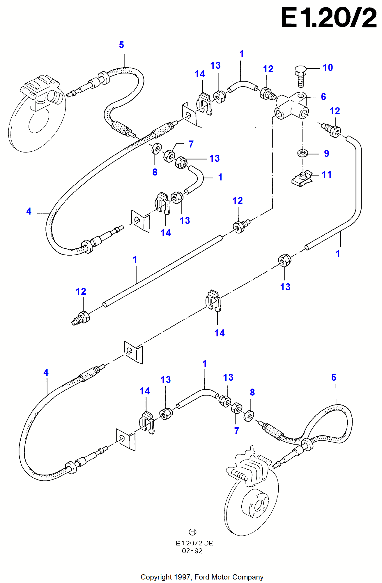 Brake Pipes FORD Granada/Scorpio 19921994 (DE)