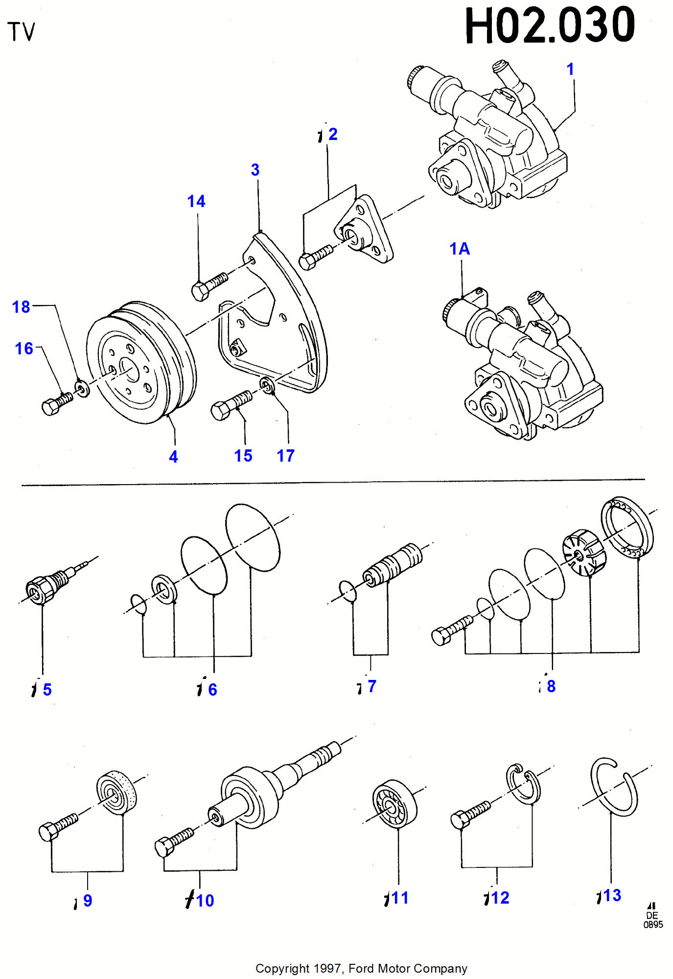 Power Steering Pump FORD Granada/Scorpio 19921994 (DE)