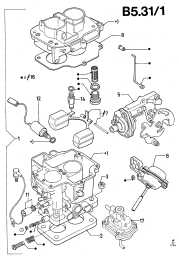 Carburator-clapeta pornire manuala