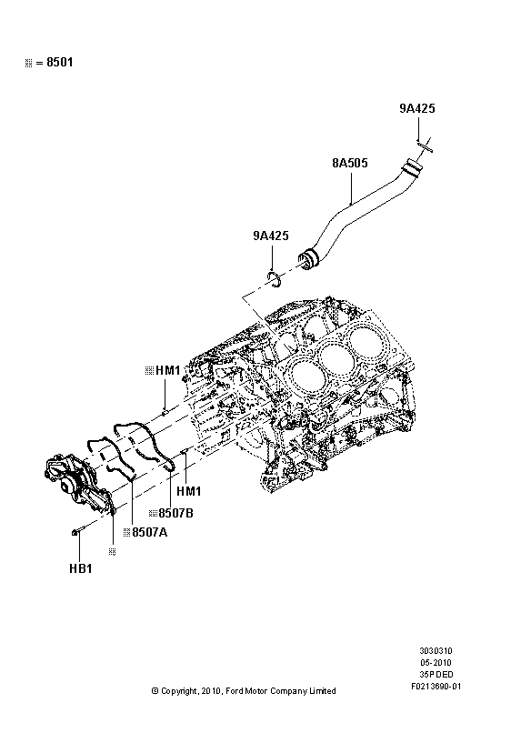 Engine Cooling FORD Edge 20072014/MKX 20072015 (TQ1)