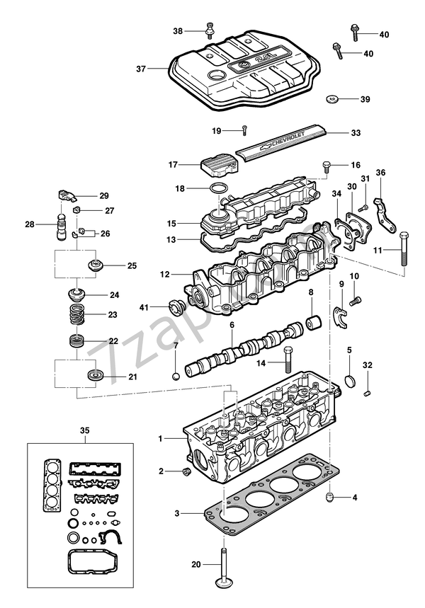 Cylinder head 8V engine CHEVROLET zafira Zafira