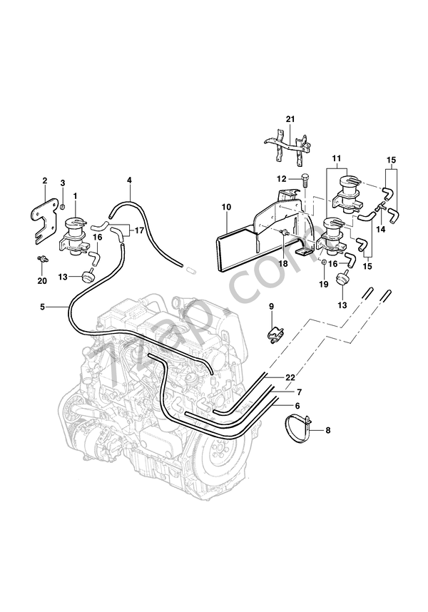 Gases recirculations and EGR valve diagram CHEVROLET zafira Zafira