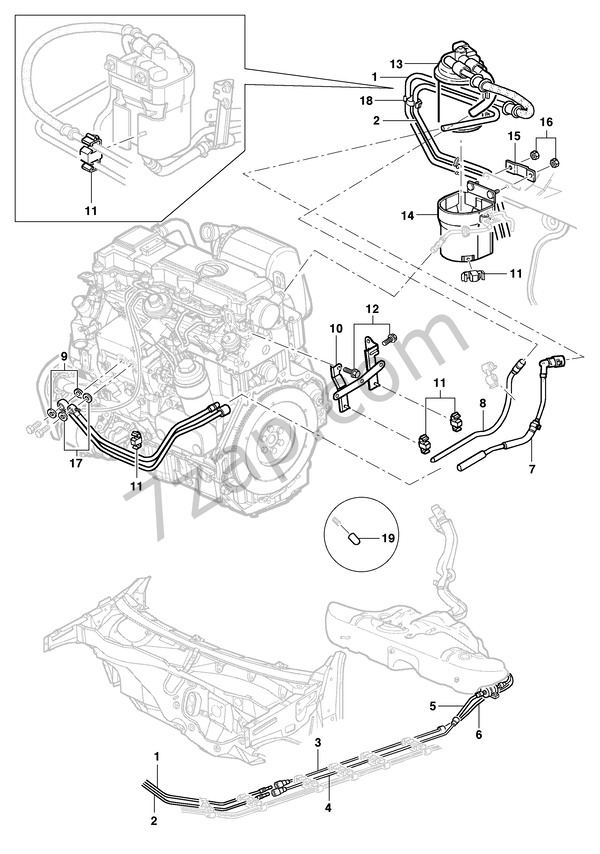 Fuel lines (Diesel) CHEVROLET zafira Zafira