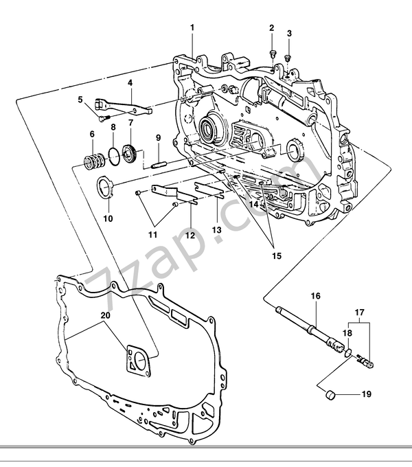 Housing cover automatic transmission схема CHEVROLET kadett Kadett