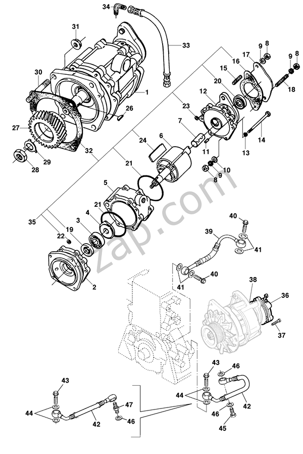 Vacuum pump diesel engines L4A/LA5 CHEVROLET silverado Silverado