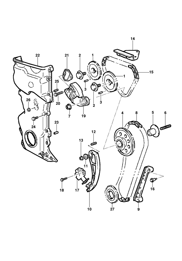 Engine timing - Gasoline engine MY 2007/ diagram CHEVROLET tracker 
