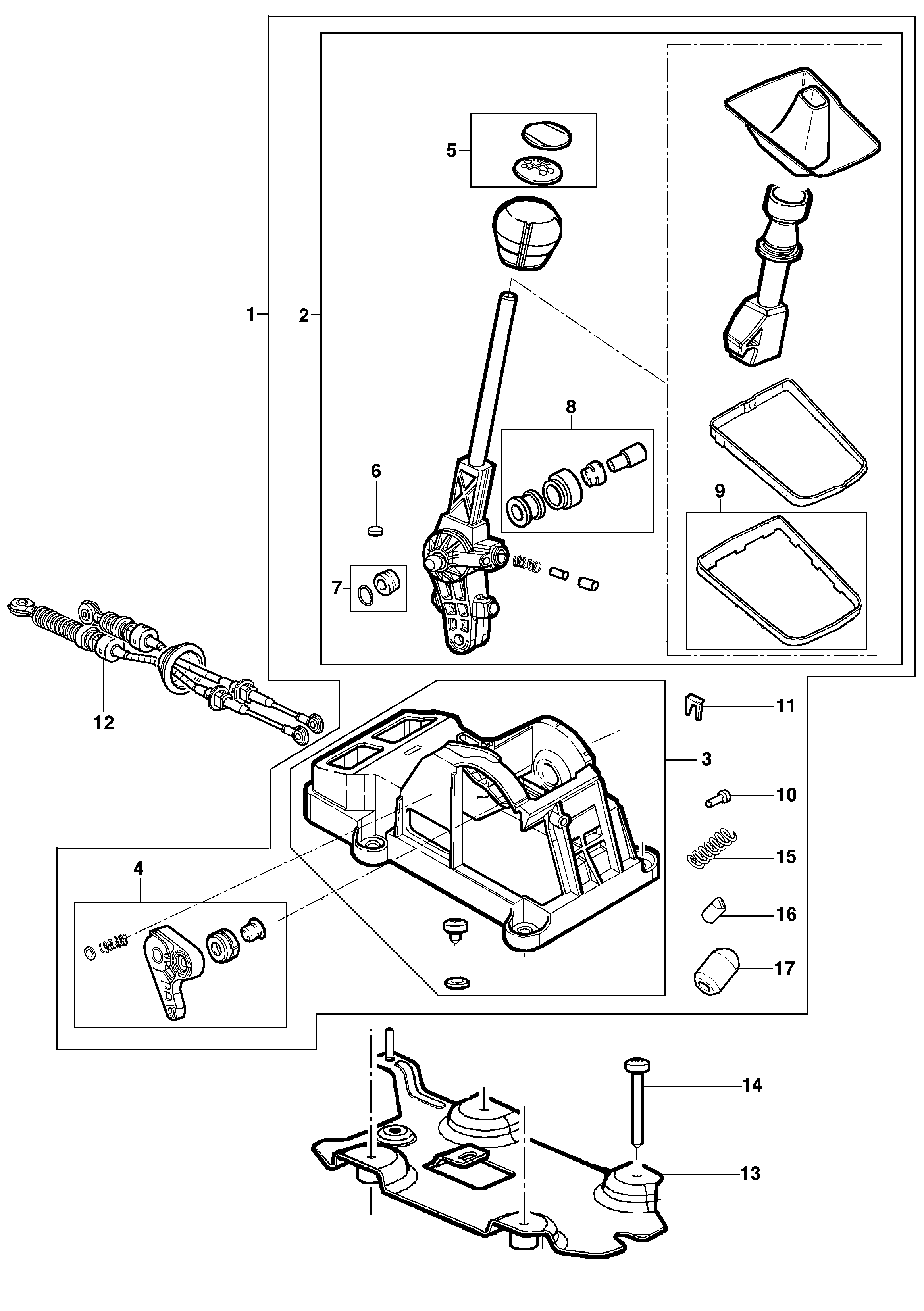 Mechanical transmission M39 - change lever