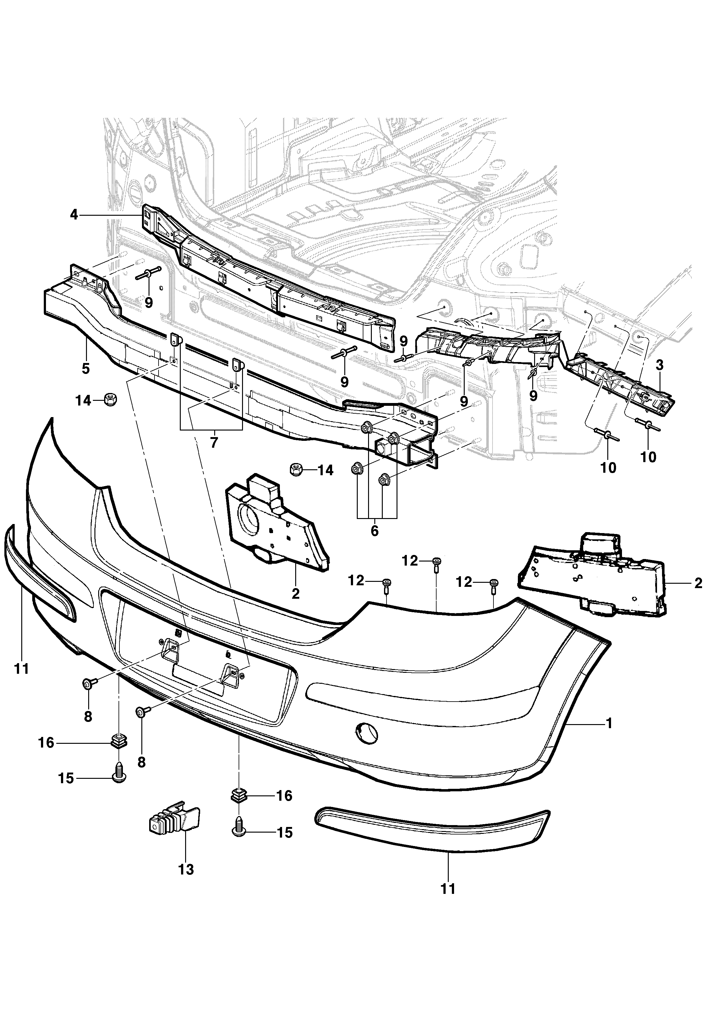 Rear bumper (Hatch)