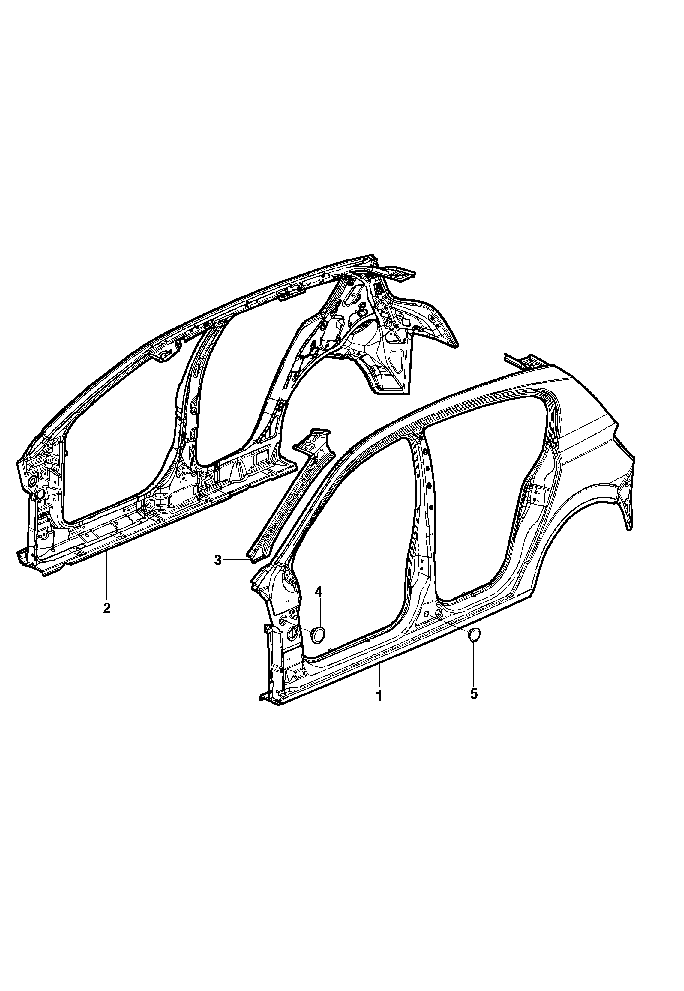 Estructura lateral, interna y trasera (Hatch)