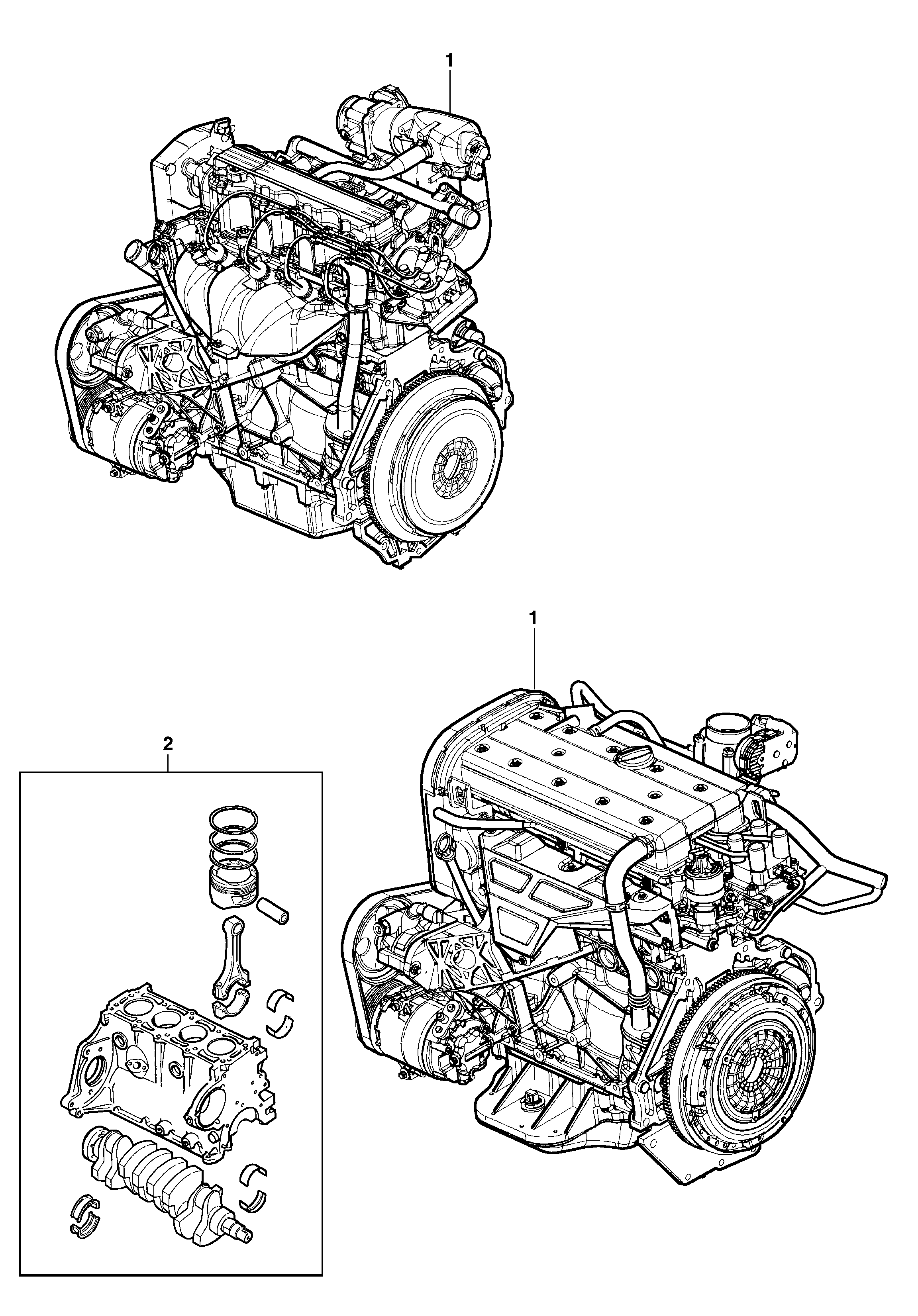 Motor completo e parcial