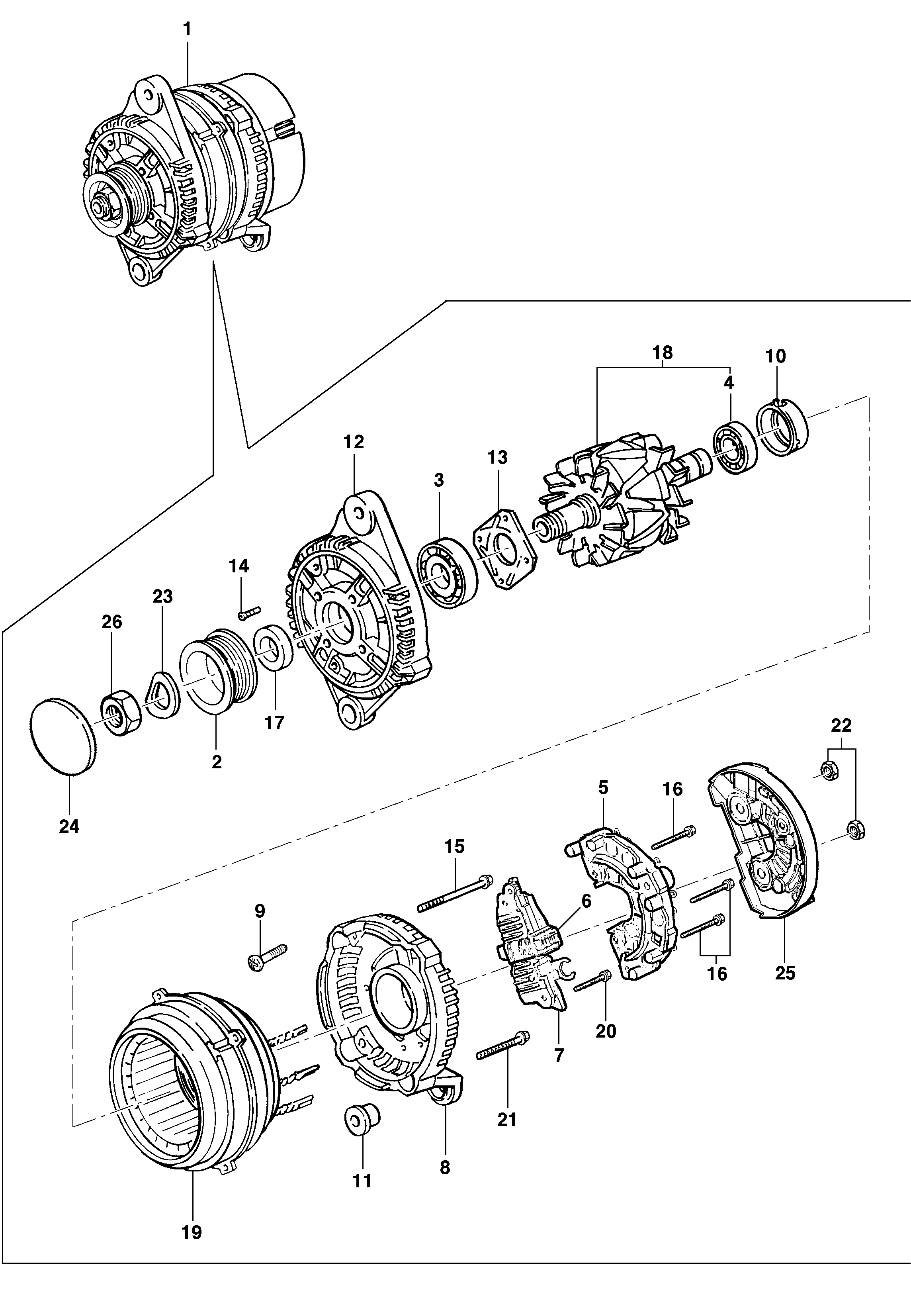 Alternator 70 and 120A - BOSCH