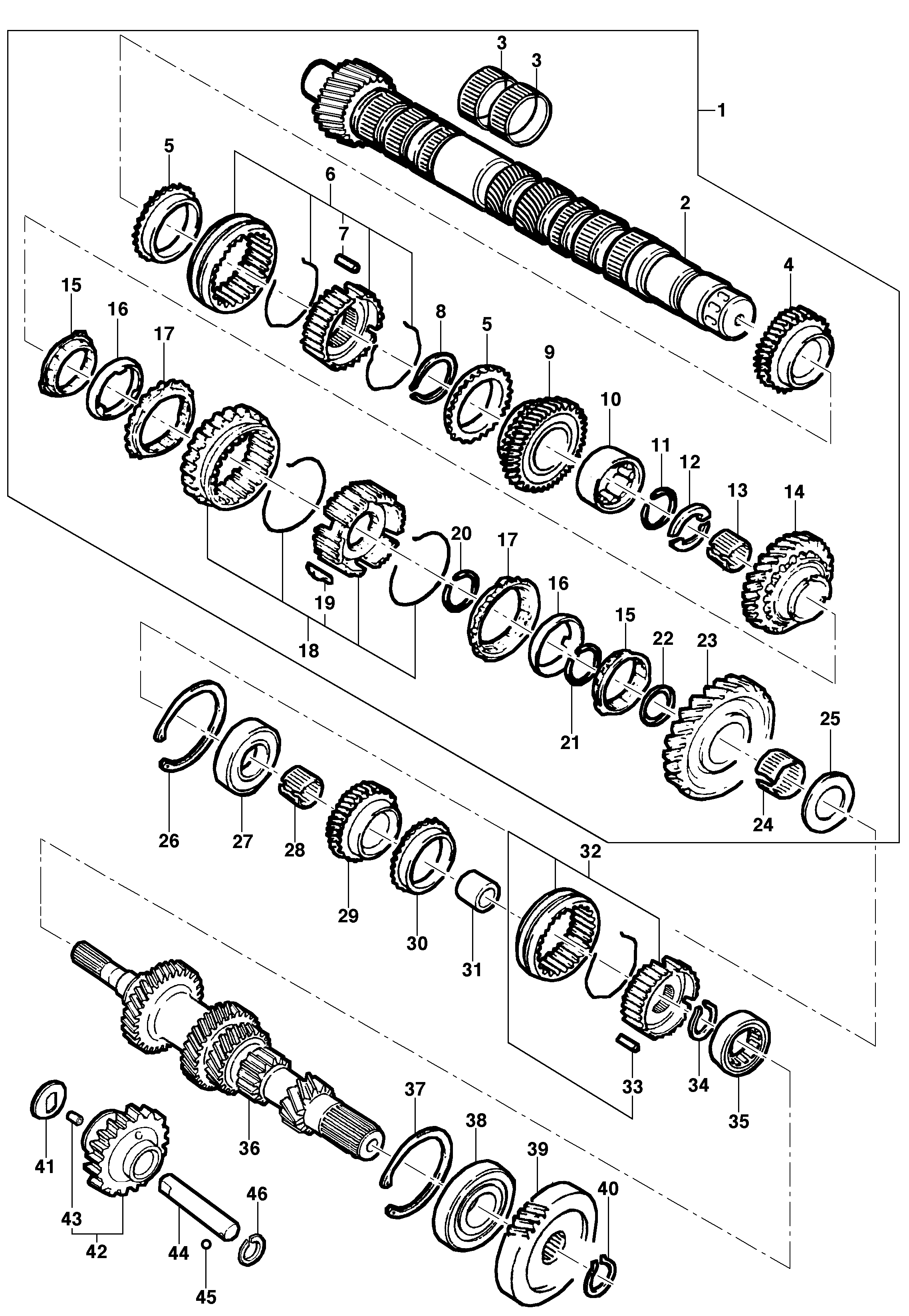 Mechanical transmission M39 - gears