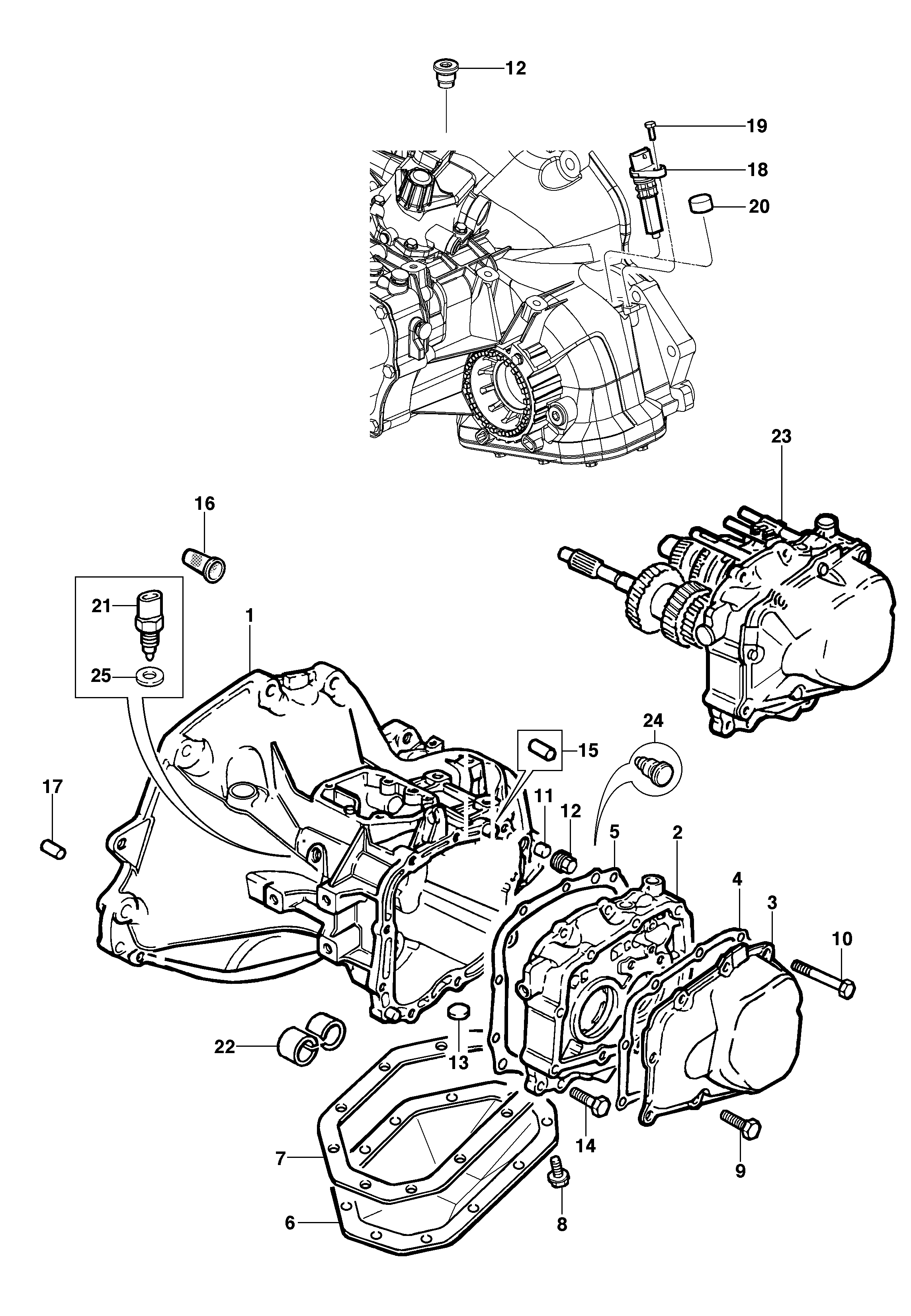 Transmisión mecanica M39 - componentes