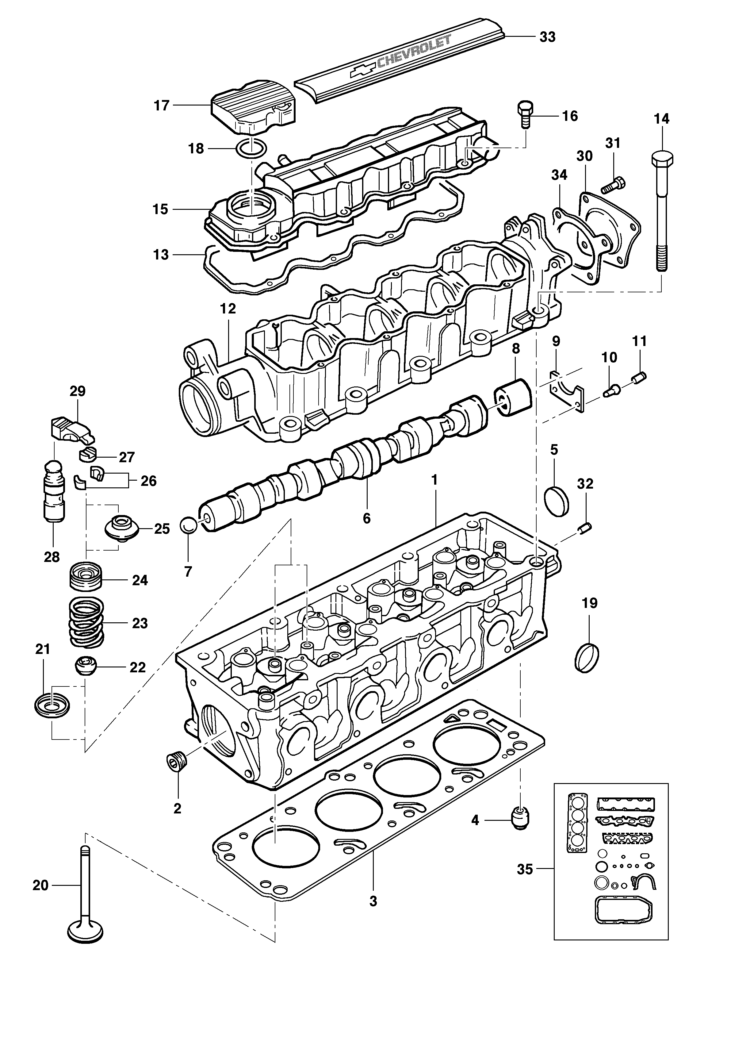 8 valve engine cylinder head