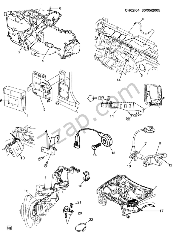 ELECTRONIC CONTROL MODULE & SENSORS 19962003 diagram CHEVROLET chevy