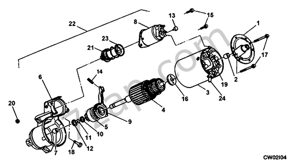 STARTER MOTOR LD9 19962001 diagram CHEVROLET cavalier Cavalier (Mexico)