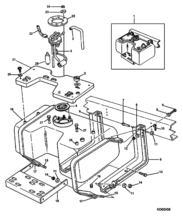 TANK ASM,FUEL 1995-01 diagram CHEVROLET kodiak Kodiak (Mexico)