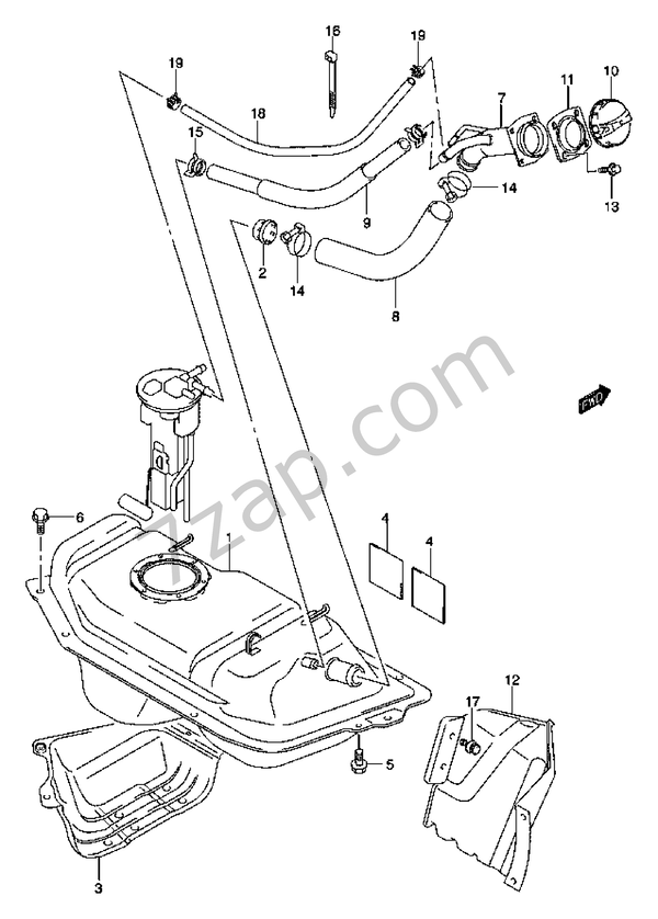 FUEL TANK (DIESEL) CHEVROLET jimny Jimny SN413Q, Q2, V2