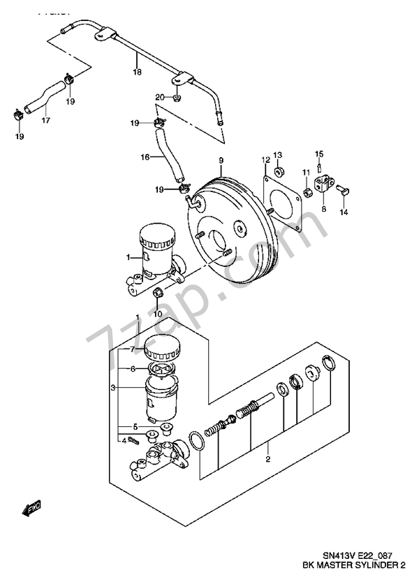 BRAKE MASTER CYLINDER (LHDW/ABS) CHEVROLET jimny Jimny SN413V