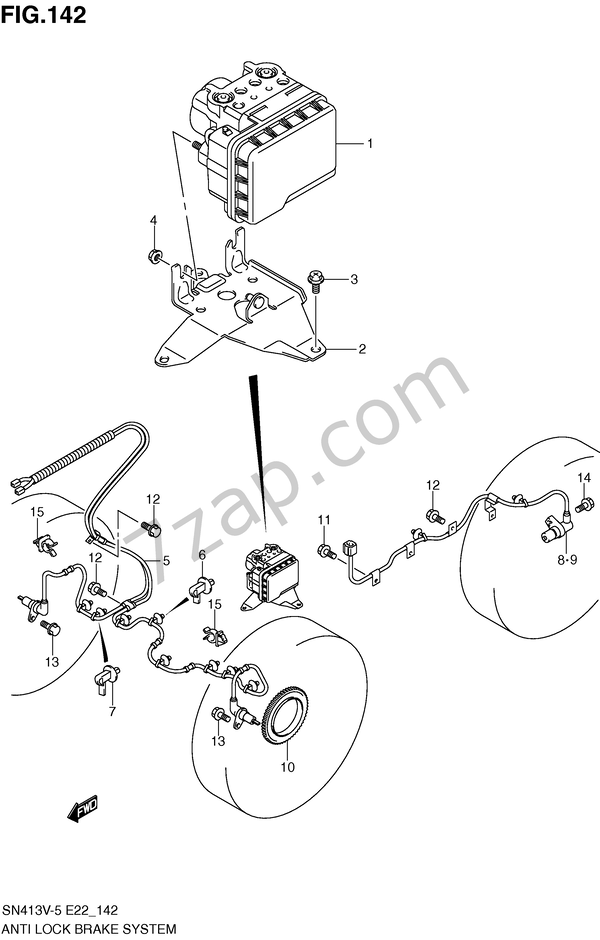 ANTI LOCK BRAKE SYSTEM (W/ABS) CHEVROLET jimny Jimny SN413V5, 6, 7