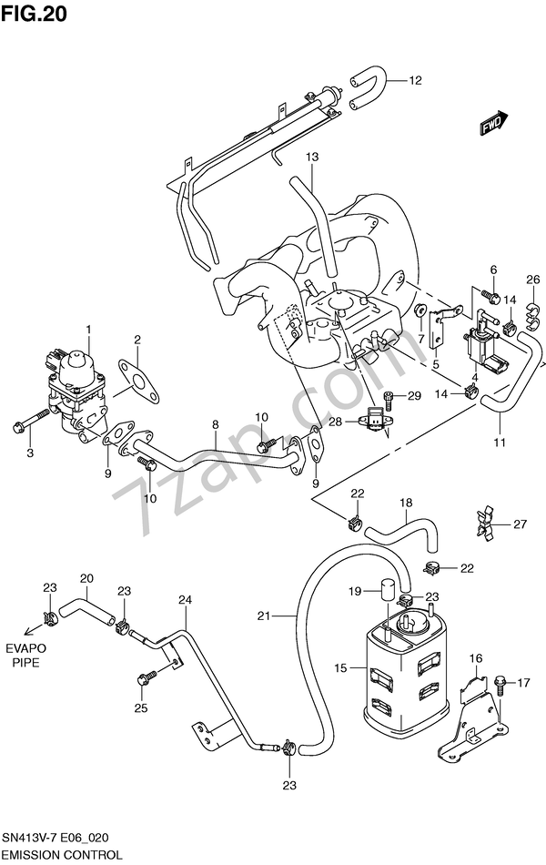 EMISSION CONTROL CHEVROLET jimny Jimny SN413V7