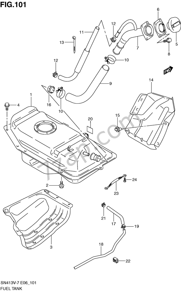 FUEL TANK схема CHEVROLET jimny Jimny SN413V7