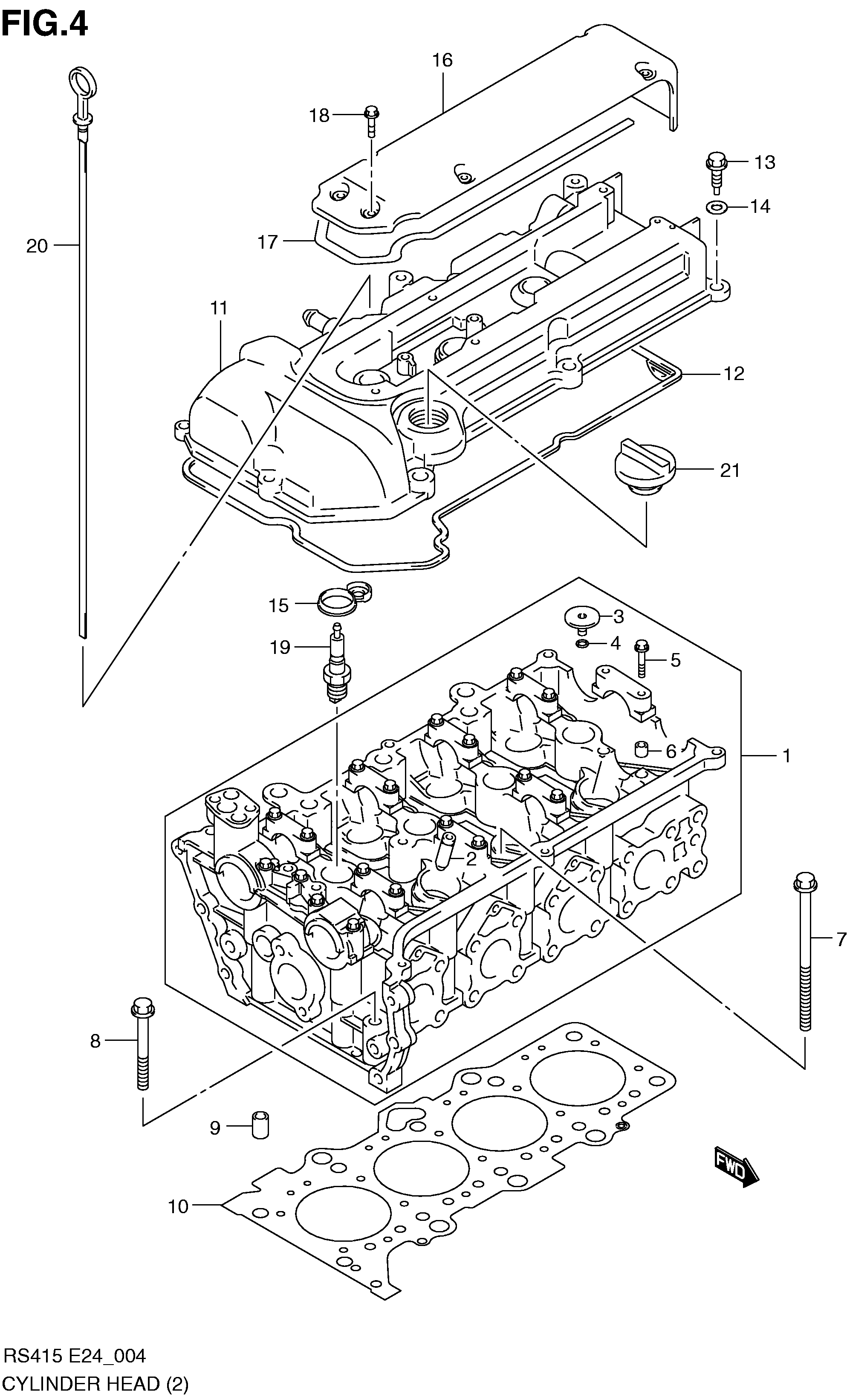 CYLINDER HEAD (RS413:E35,RS415)